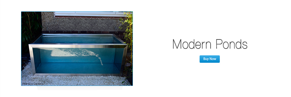 Modern pond with window | Atlantica Gardens