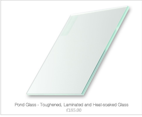 Pond window glass or acrylic sheet panel
